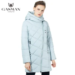 GASMAN 2022 New Winter Women's  Jacket Down Female Fashionable Coat Hooded Warm Parkas Winter Outerwear Women High Quality 18806