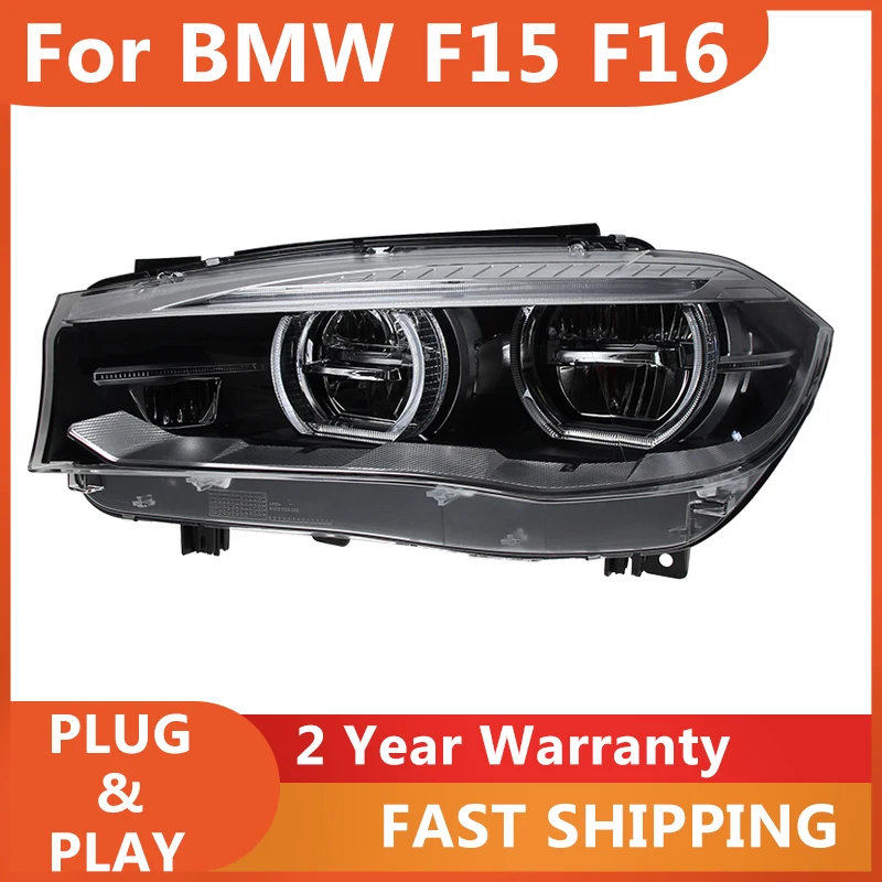 

LED Head Lamp For BMW F15 X5 F16 X6 2013-2019 Headlights LED Headlight LED Daytime Running Light LED Low Beam+High Beam Assembly