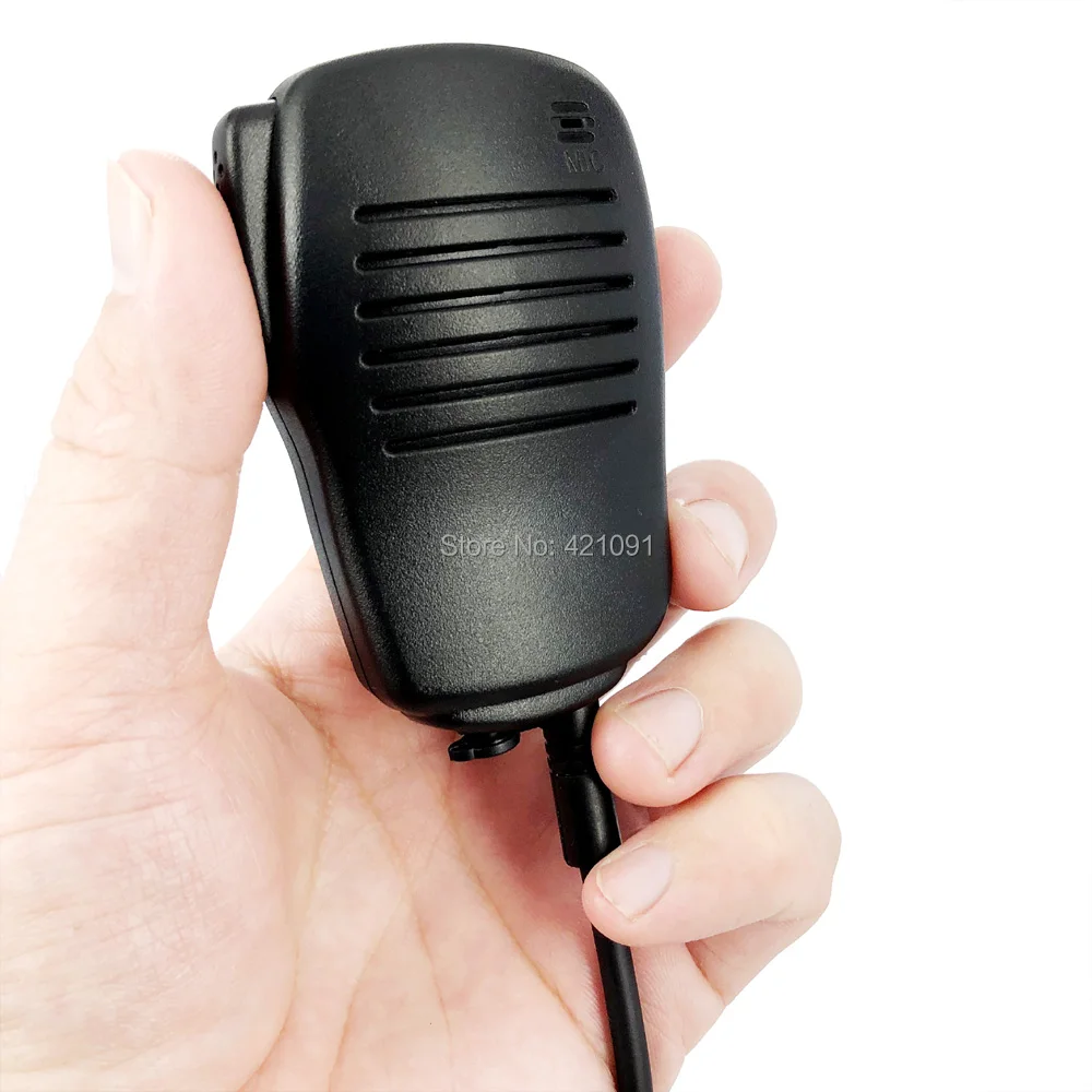 2Pin ไมโครโฟนลำโพง PTT สำหรับ ICOM IC-V8 IC-V82 SL25 IC-F3 V80 Cobra Vertex walkie talkie สองทางวิทยุ