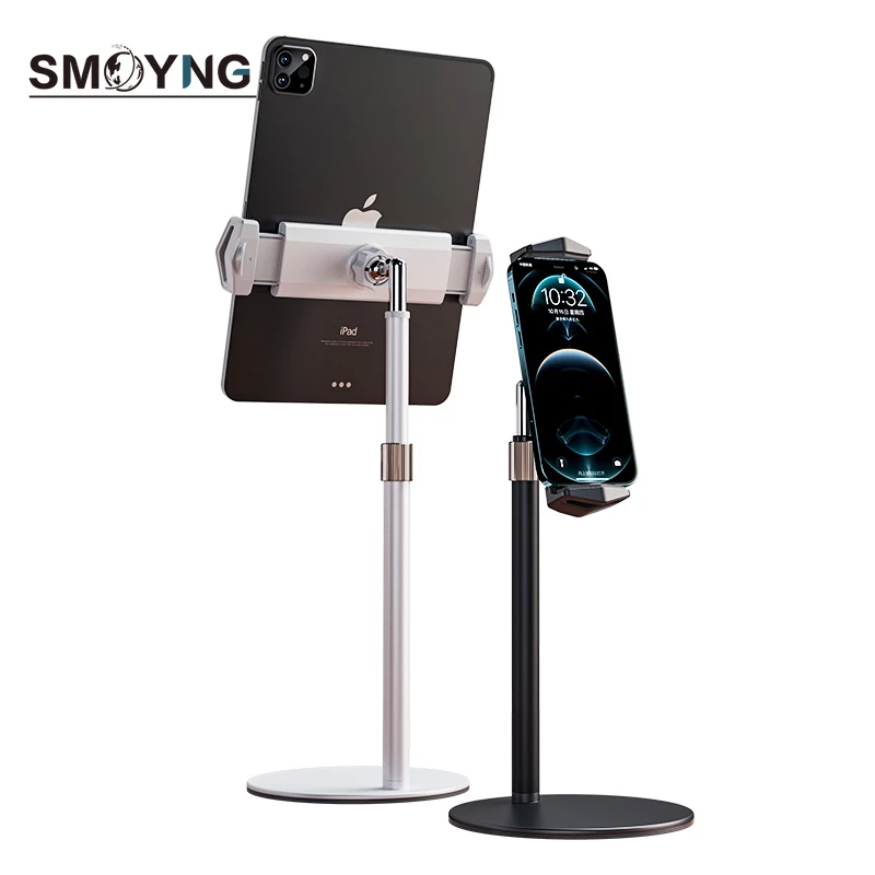 SMOYNG Metal Scalable Desktop Tablet Phone Stand Holder Adjustable Support For iPhone 12 8P X  iPad Pro 12.9 Desk Mount Bracket