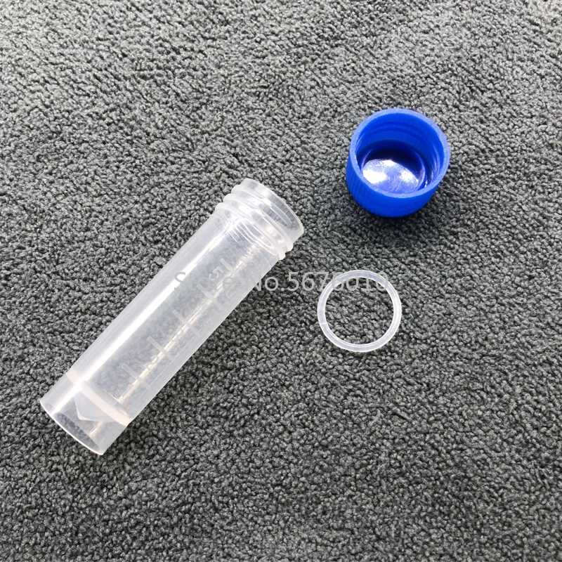 5ml Cryovial Kunststoff Test Rohre Kryo Fläschchen Einfrieren Rohr Kalt Lagerung Rohr mit Dichtung