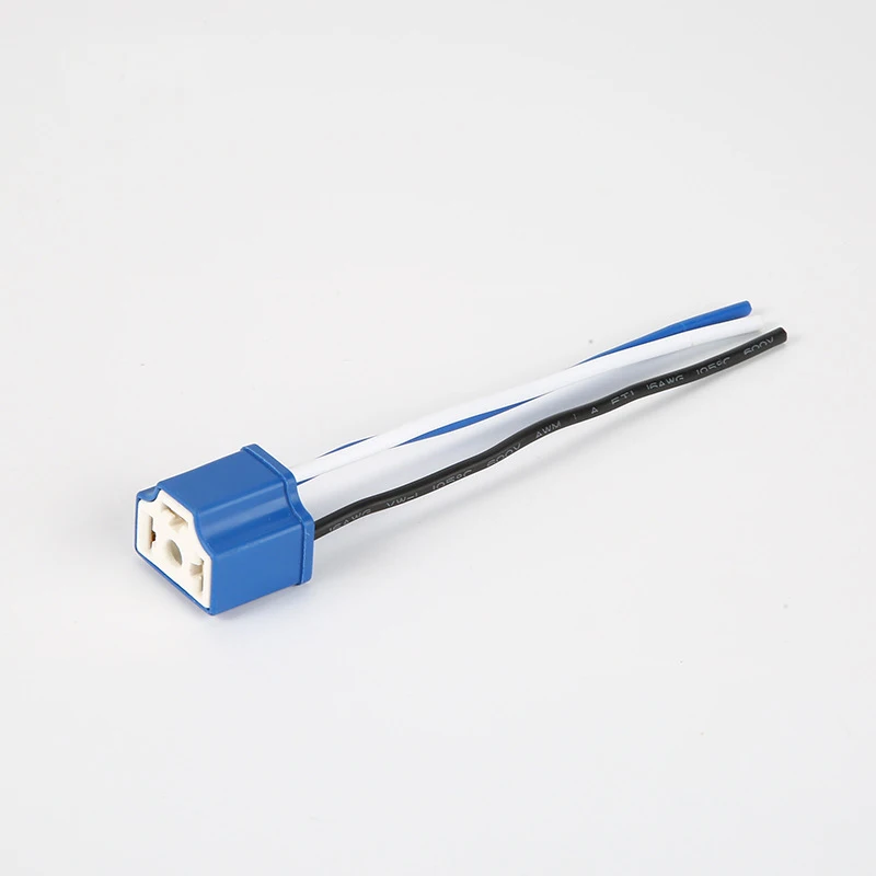 2Pcs H1 H4 H7 Ceramic Socket Car Light Bulb Adapter Lamp Holder Cable Accessories