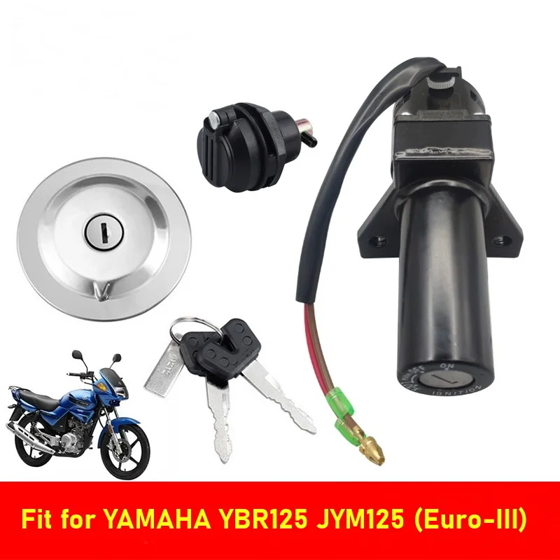 Motorcycle Ignition Switch Key Fuel Tank Cap Seat Lock for Yamaha Jianshe YBR125 JYM125 YMH125 YS250 XTZ125 Starting Switches