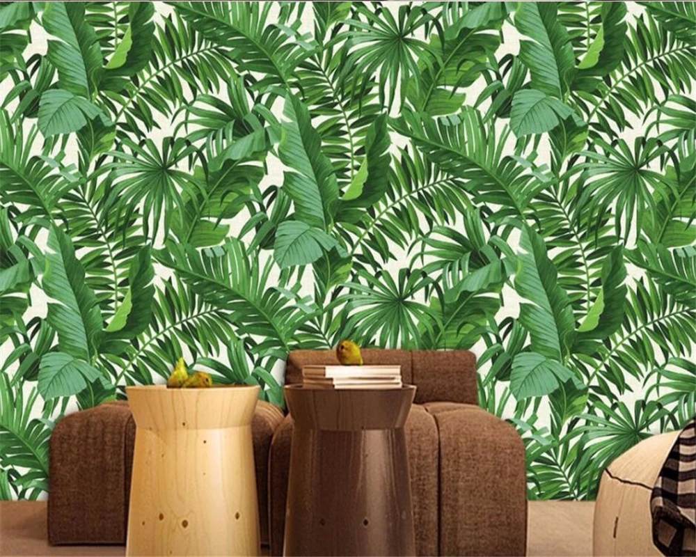 

beibehang Custom large wallpaper 3D mural tropical rainforest wall living room bedroom restaurant wallpaper 3d papel de parede