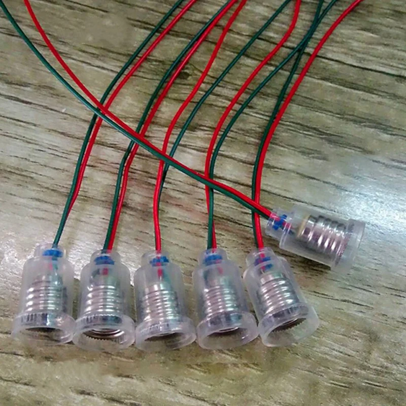 20pcs/lot 20cm Wire Lamp Base E10 Lamp Holder Bulb Light Screw Socket for 1.5V 2.5V 3.8V 6V Light Lamp Accessories Hot Selling