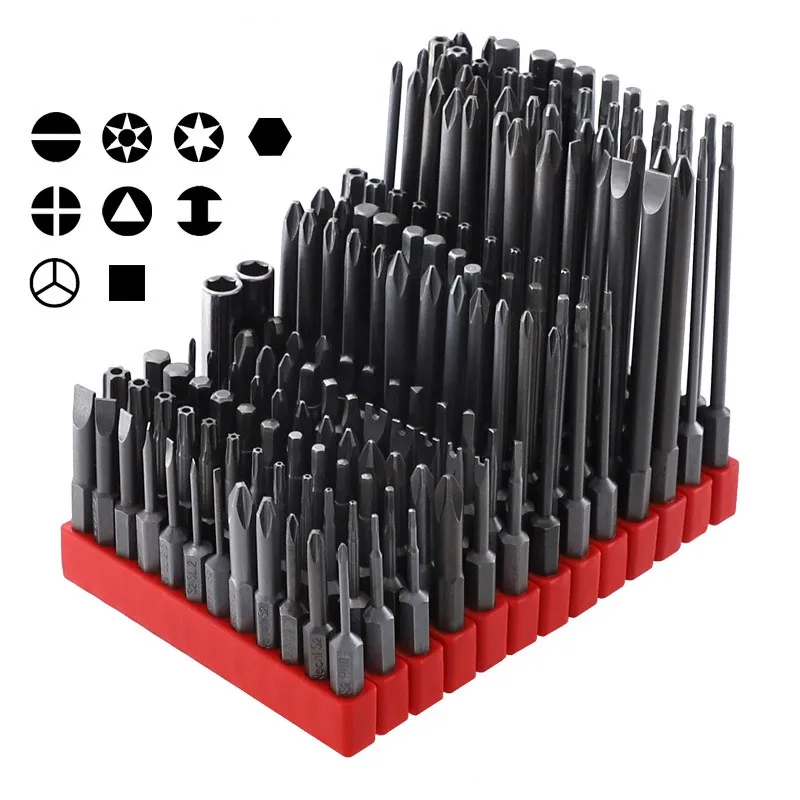 13PCS Screwdriver Bit Set 6.35mm Screwdriver Bits S2 Hex Handle Magnetic Screwdriver Head Set Professional Repair Tool