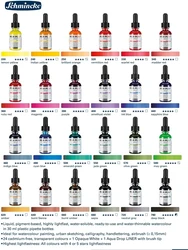 Germany imported Schmincke liquid watercolor paint AQUA DROP dropper glass bottle 30ml acuarela art supplies