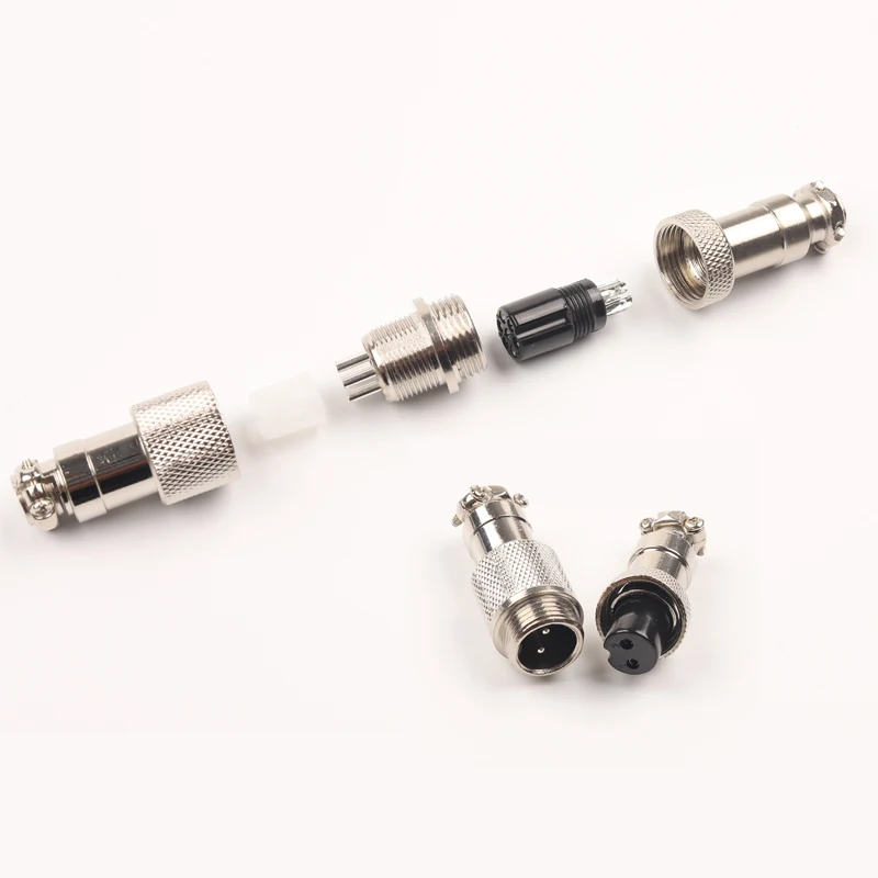 1 Set GX12 Butt type Electric Aviation Socket & Plug 12MM Docking Power Male & Female Wire Connector 2/3/4/5/6/7 Pin