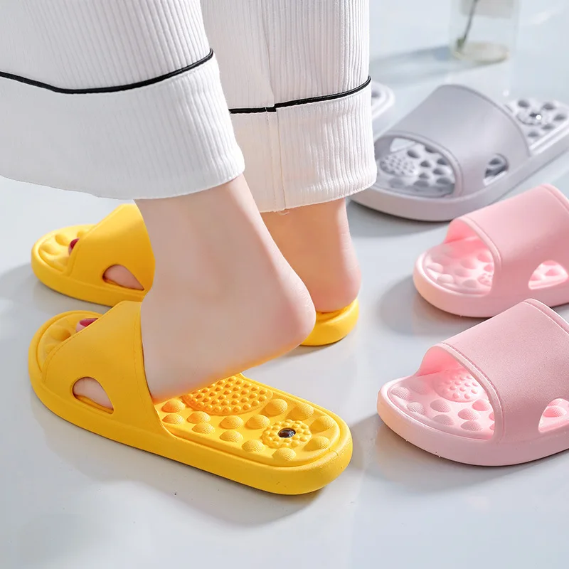 Bathroom slippers female summer home indoor couple non-slip slippers bath massage sandals and slippers men