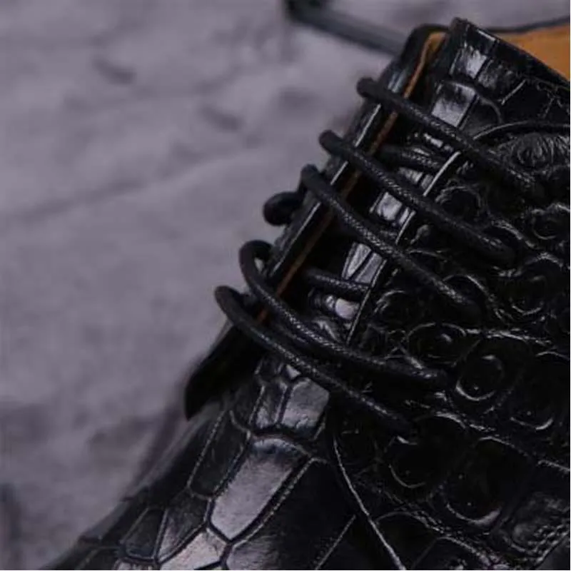 yulonggongwu manual  crocodile shoes crocodile leather shoes British men shoes  formal men shoes