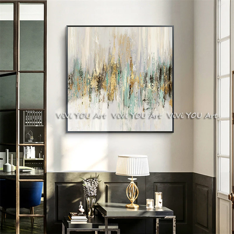 

High Quality art Hand-painted Modern Gold Abstract Oil Painting on Canvas for Living Room Decor Abstract picture Wall Painting