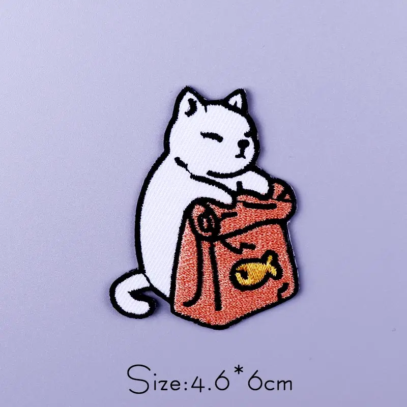 Cartoon Tier Eisen Auf Patch Auf Kleidung Gestickte Patches Für Kleidung Thermoadhäsive Patches Katze Dinosaurier Patch Kleidung Abzeichen – Detail 18