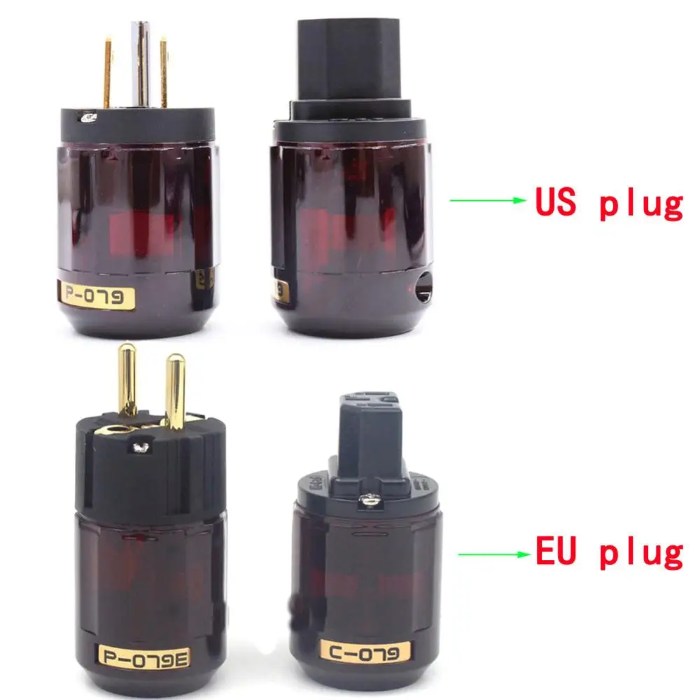 TOP-HiFi di alta qualità 7NOCC TC Audiophile cavo di alimentazione ca europeo Hi-End Schuko EUR US EU placcato in oro spina di alimentazione