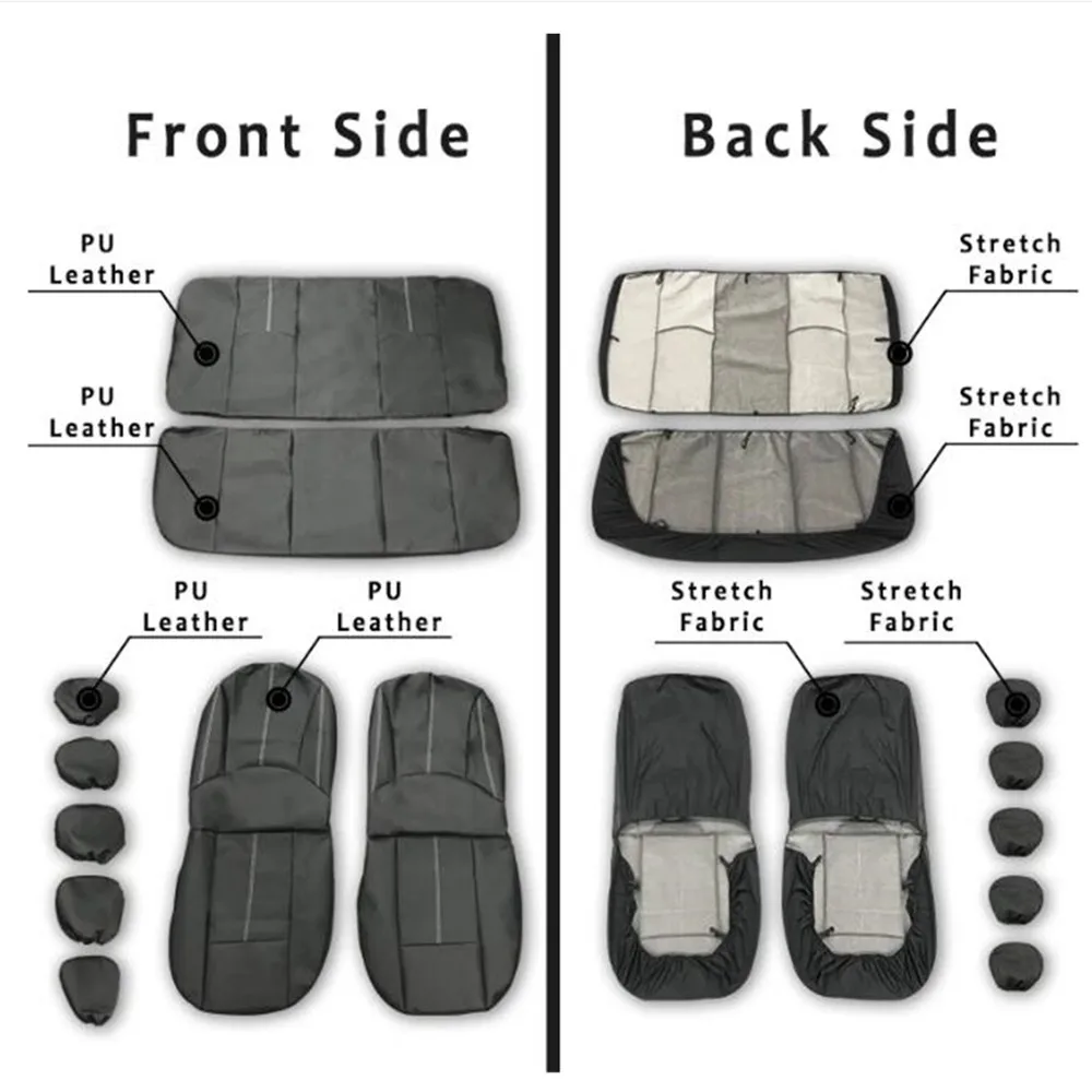 Car Seat Covers For Peugeot 508 207 307 407 3008 206 2008 208 sw 308 107 301 408 5008 4008 Rifter Traveller RCZ Seat Cushion Mat