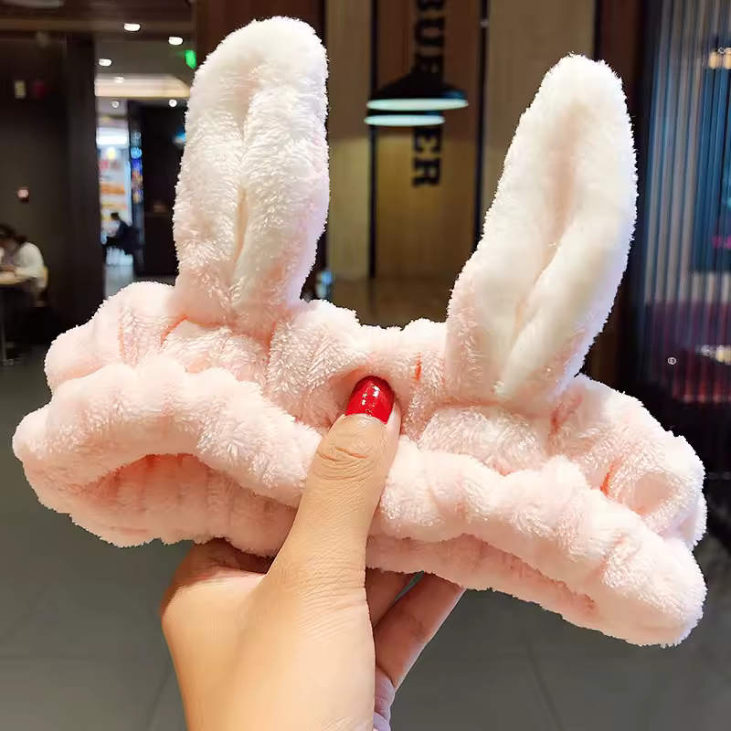Wash Face Hair Holder Hairbands Soft Warm Coral Fleece Bow Animal Ears Headband For Women Girls Turban Fashion Hair Accessories - Image 27
