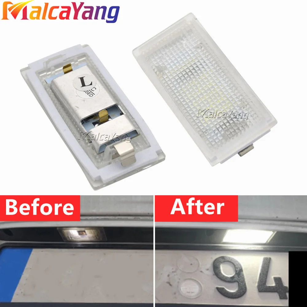 2Pcs For BMW 3 Series 325i 328i 318 320 E46 2D M3 Facelift Car Number Plate Light SMD LED License Plate Light Lamp Fast Delivery