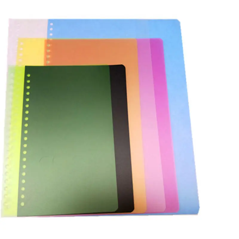 5 Sheets A4 A5 B5 Notebook Page Binder Candy Color PP Loose-leaf Cover 30 26 20 Hole index Divider Separator Accessory
