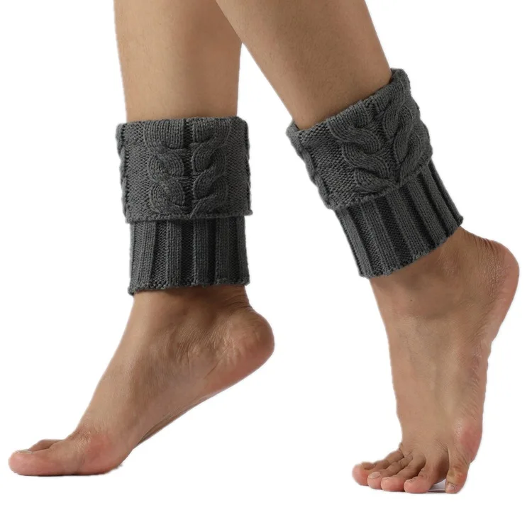 Women Knitted Boot Cover Leg Warmer Winter Protectors Knees Twist Knitting Socks