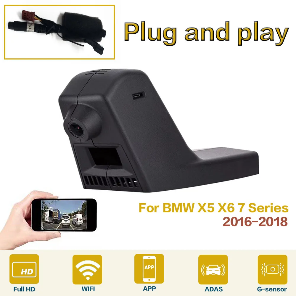 New Plug And Play For BMW X5 X6 7 Series 2016 2017 2018 GT High Quality Car DVR Wifi Video Recorder Dash Cam Camera