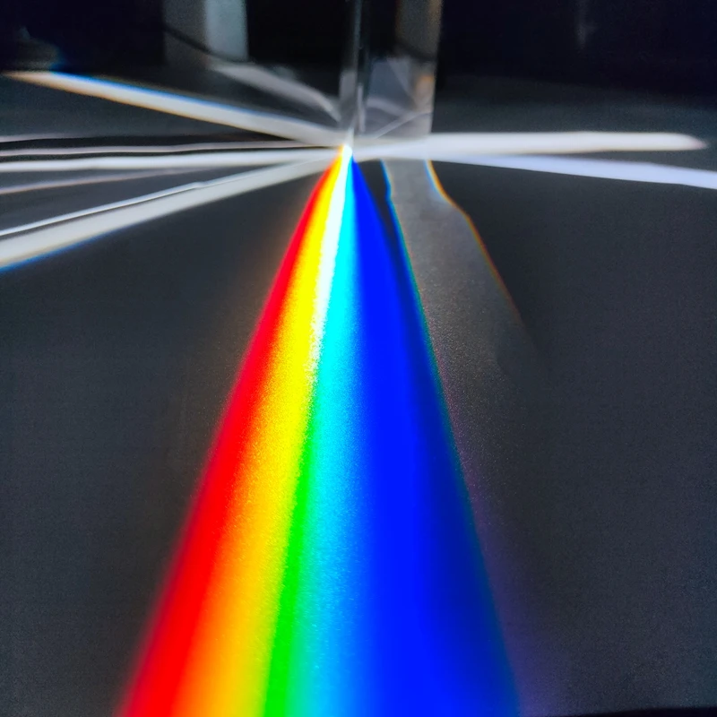 25*25*80mm Triangular Prism To See Rainbow Size Photo Photography Seven-color Sunlight Student Optical Science Experiment
