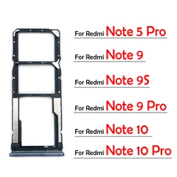 New For Xiaomi Redmi Note 5 9 10 Pro 9S SIM Card Tray Socket Slot Holder Adapters Replacement Spare Parts