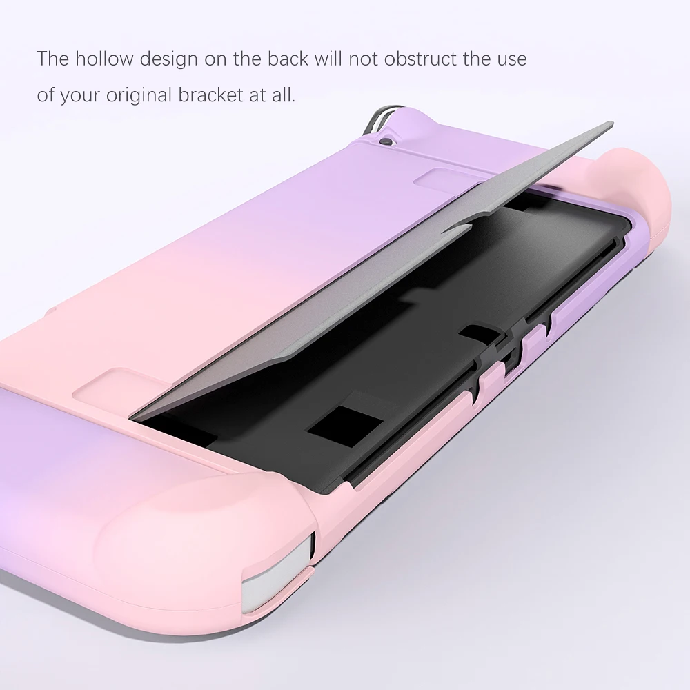 Full Protection Dockable Pink Case for Nintendo Switch OLED Accessories Cover for Switch OLED Console & Joycon with Glass Film