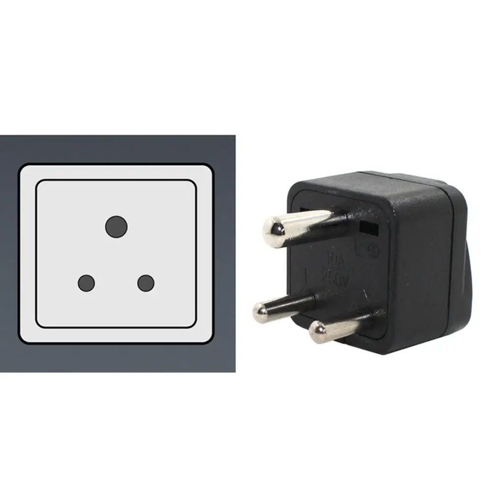 US Australia to South Africa Travel Plug Adapter Type D Small Round 3 pins Charge Power Socket Electric Conversion Plug