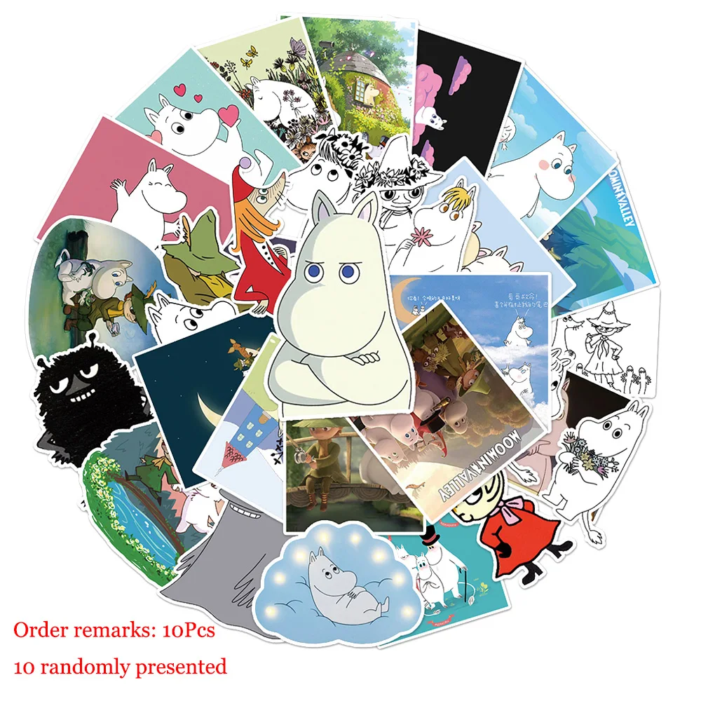 10/30/50 Pcs Animal Hippo Fairy Tales Cartoon Poster Stickers Fridge Phone Laptop Luggage Wall Notebook Graffiti Toys Gifts