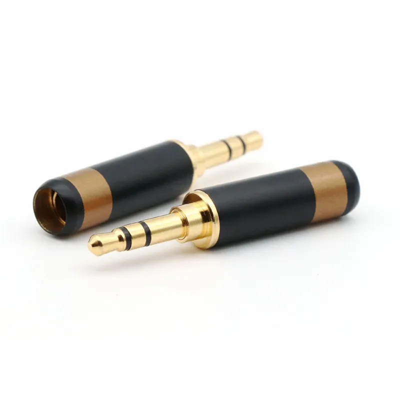 Разъем для наушников 2,5 мм 3,5 мм, позолоченный штифт, 5 шт.