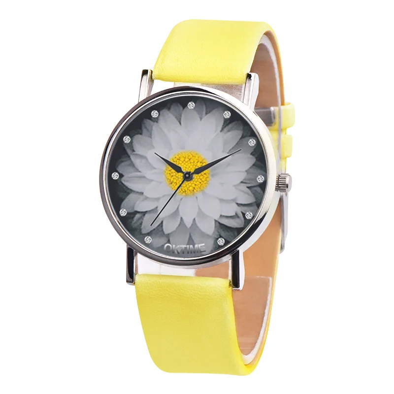 UTHAI BK64 Fashion All-Match Belt Diamond Lotus Fashion Ladies Small Fresh Student Quartz Watch