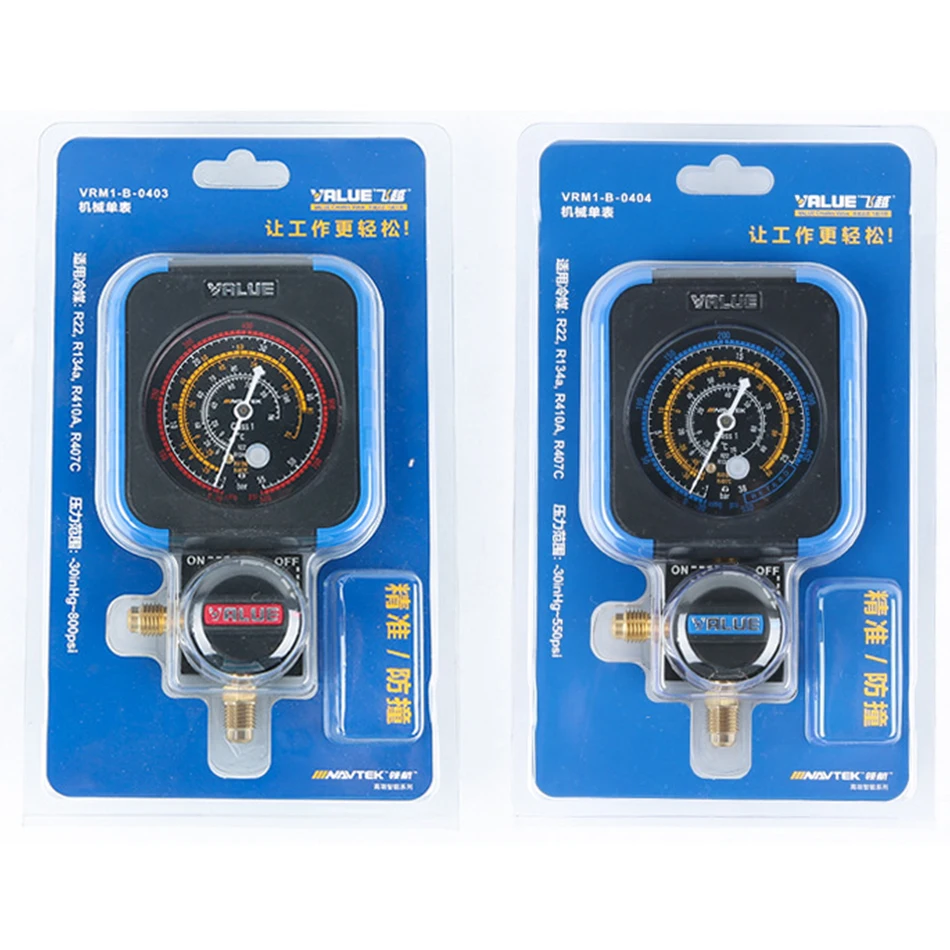 LF-0029 Air Conditioner Snow Pressure Gauge Mechanical Single Meter R22 / 134/410