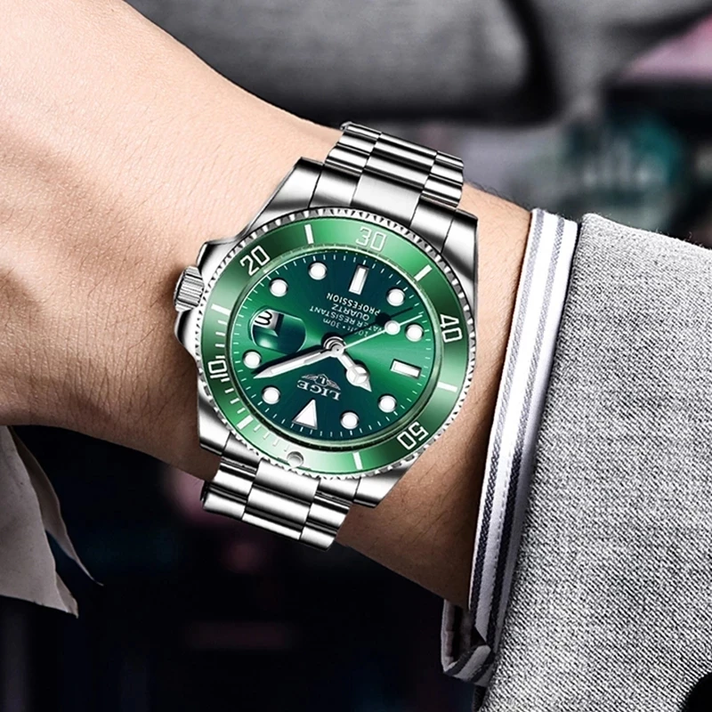 NEW Top LIGE Brand Casual Fashion Watches for Man Sport Military Full Steel Wrist Watch Luxury Big Men Watch Relojes Hombre
