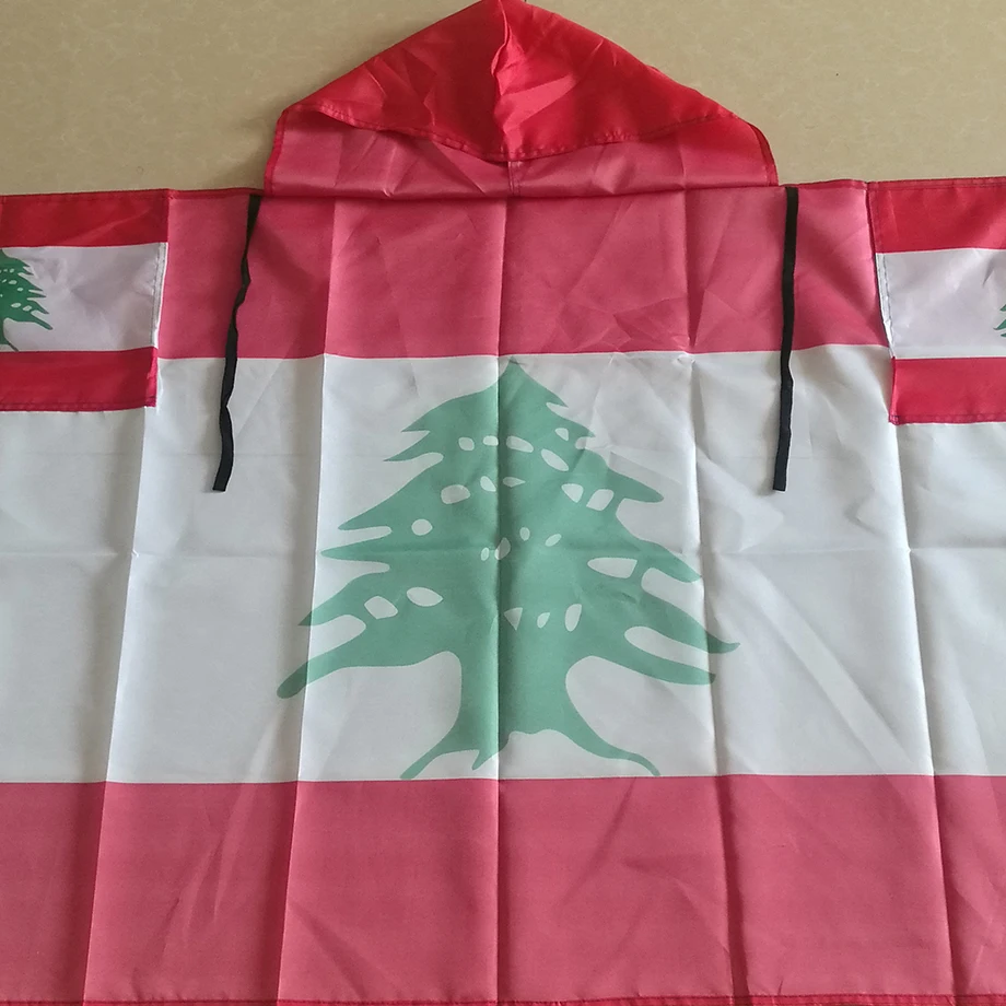 Lebanon Flag Cape Body Flag Banner 3x5ft Polyester World Country Sports Fans Body Flag