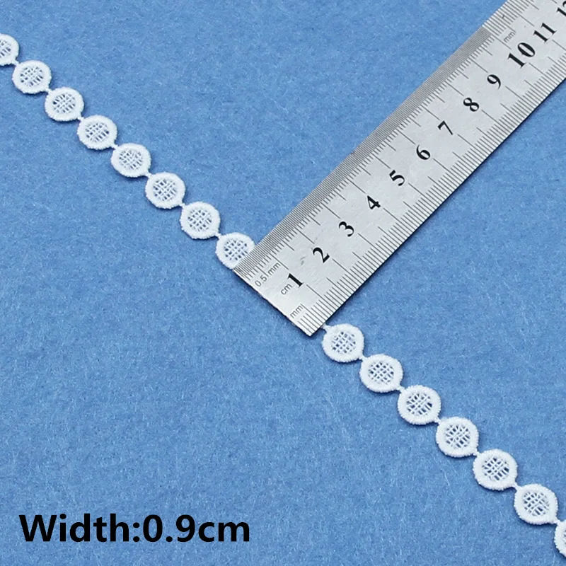 White Embroidered Lace Trim for DIY Crafts