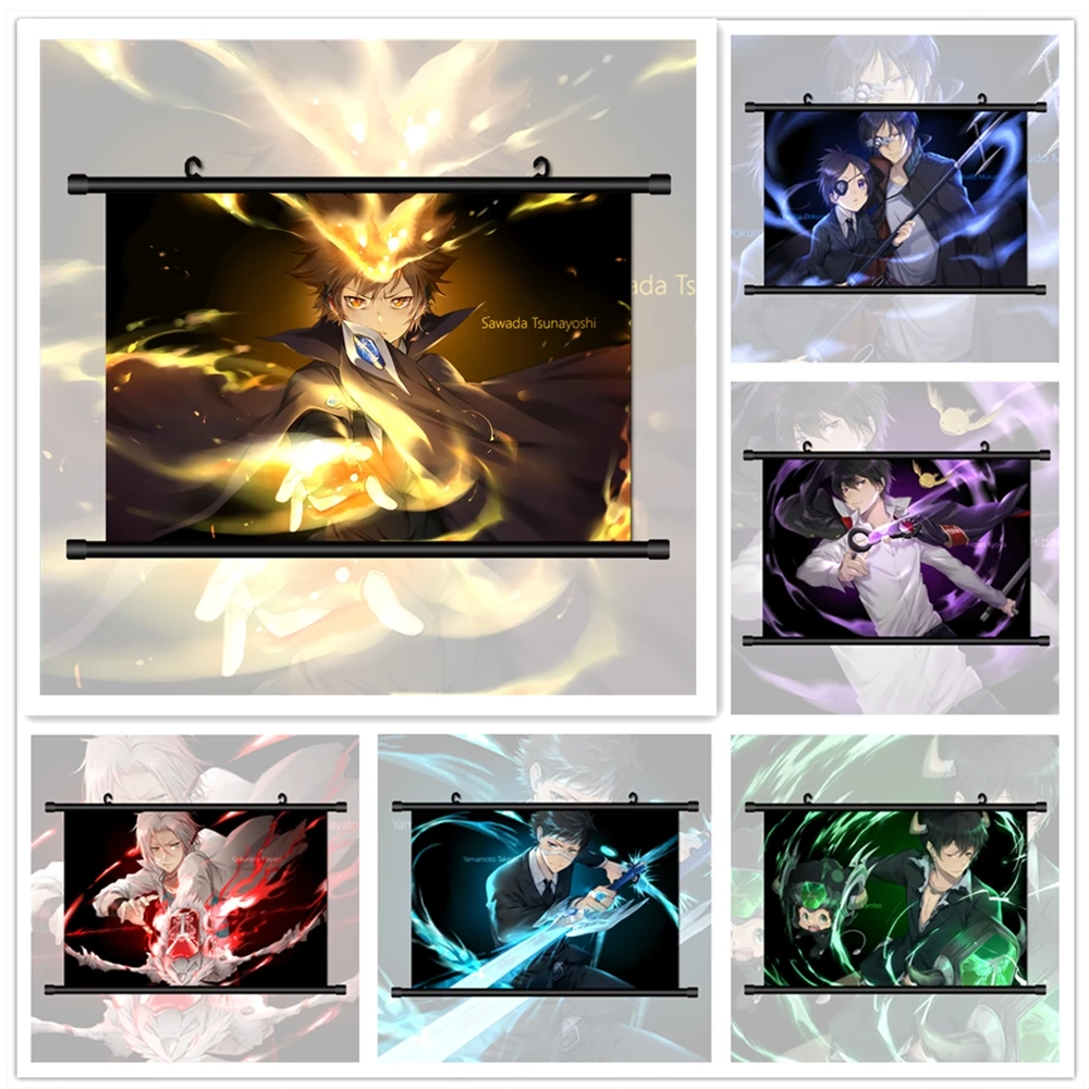 WTQ Katekyo Hitman Reborn! Vongola Family Anime Canvas Painting Anime Poster Poster Wall Art for Living Room Decor Home Decor