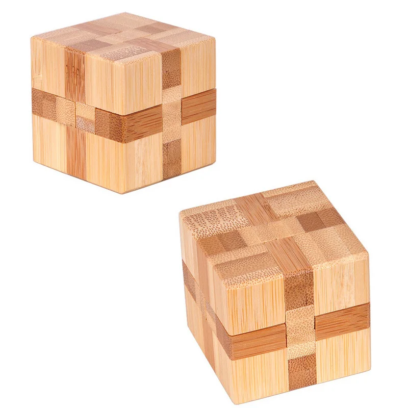 Rompecabezas 3D Montessori de madera Kong Ming Lock Lu Ban Lock IQ Brain Teaser, juguete educativo para niños, juguetes de desbloqueo para adultos