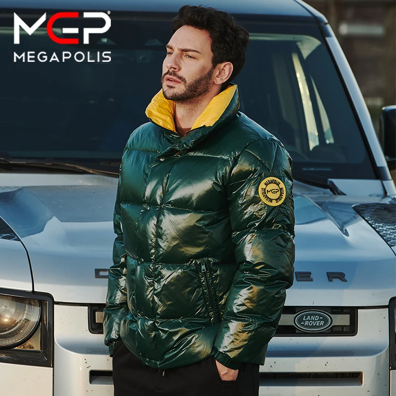 MGP Short Men's Down Jacket 2022 Winter Locomotive Style Warm, Waterproof And Windproof Jacket For Men