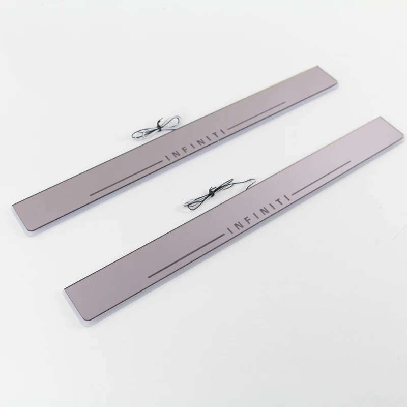12V Customized LED Door Sill Lights For Infiniti QX80 2013 -2016 2017 2018  Pedal Board Pathway Welcome Car Scuff Plate Light