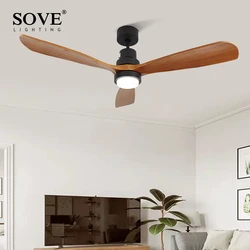 Sove Wooden Ceiling Fans Without Light Bedroom 220v Ceiling Fan Wood Ceiling Fans With Lights Remote Control Ventilador De Teto