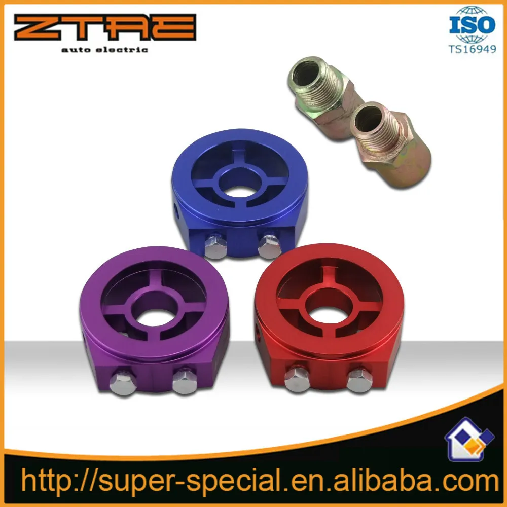 

For M20X1.5 3/4-16 1/8 NPT Aluminum Racing Oil Pressure Gauge Oil Filter Sandwich Adapter