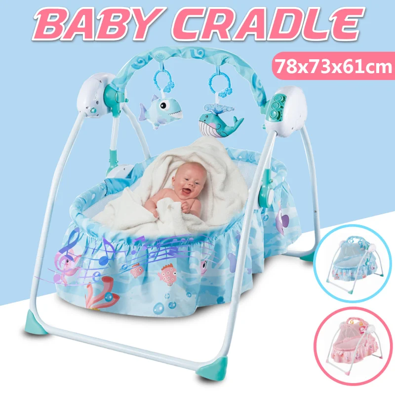 

Electric Swing Baby Rocking Chair Comfort Sleeping Basket Baby Recliner Cradle Bed 0-18month