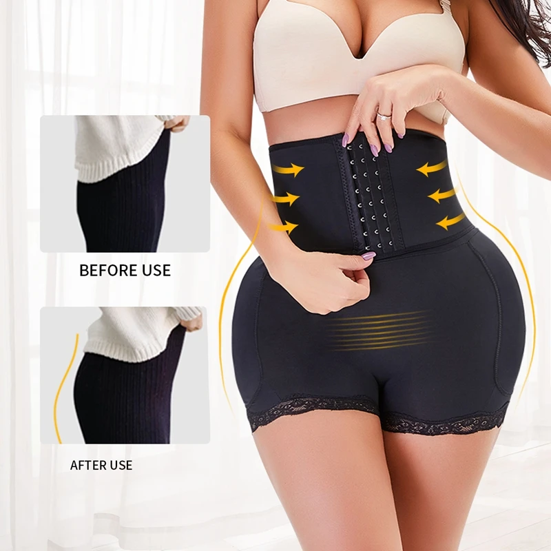 Waist Shaper And Butt Lifter Thigh Push Up Underwear Hip Butt Enhancer Ladies Fake Buttocks Padded Booty Butt Lifter Shapewear