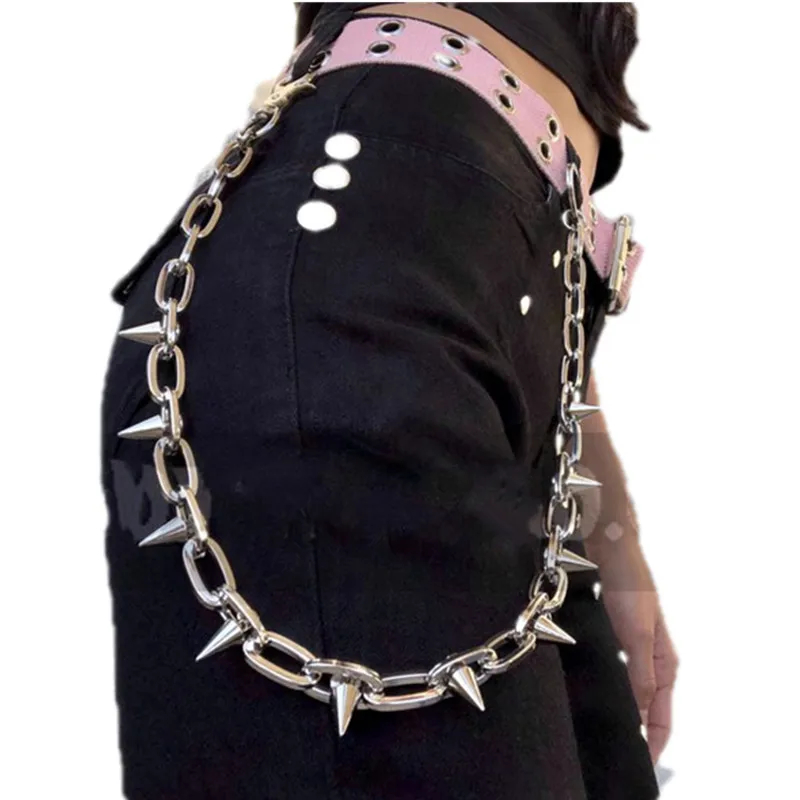 Halloween Big Spike Hip Hop Rock Goth Punk Hipster Trousers Chains Pant Jean Keychain Portachiavi Gothic Accessories Party Gifts