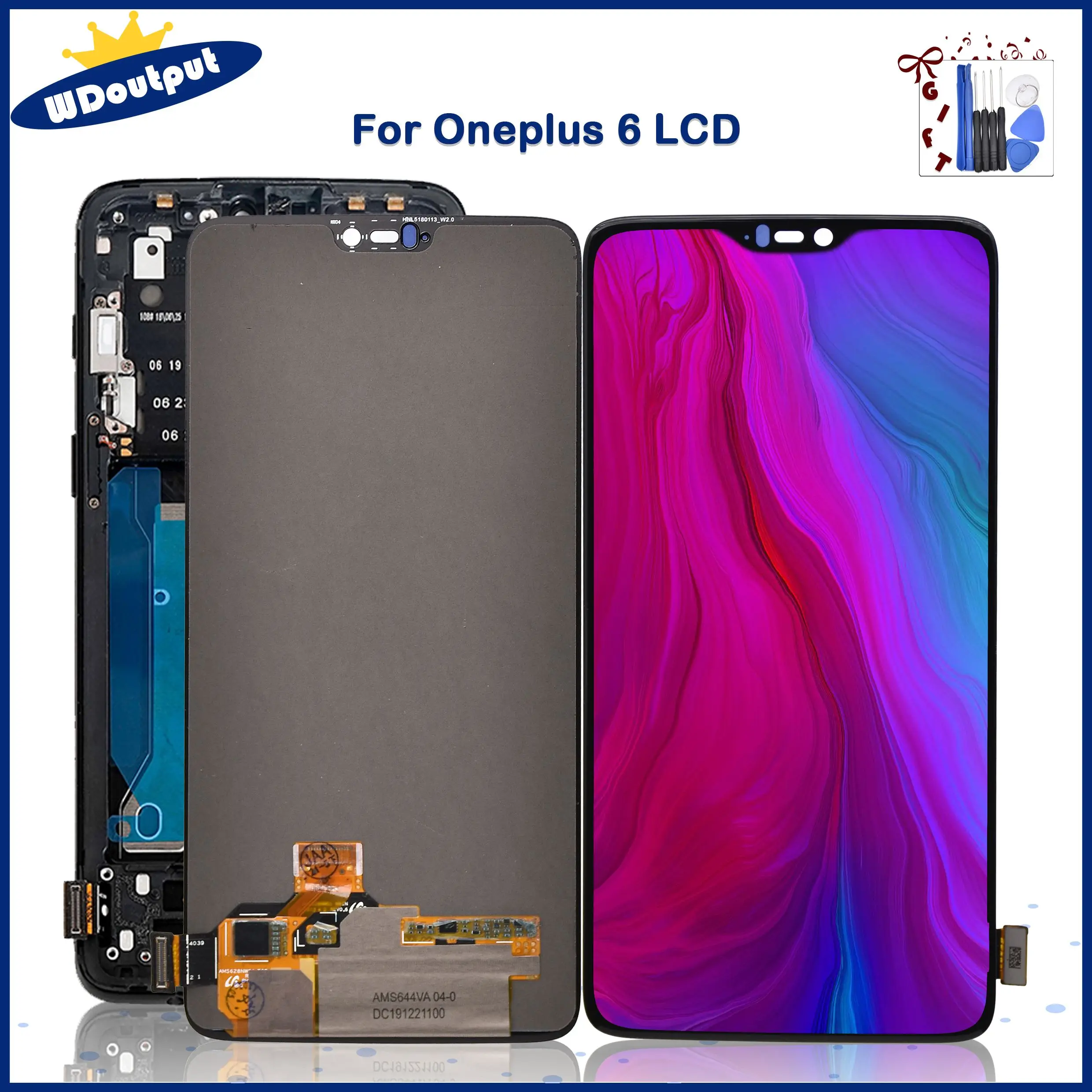 

Original For Oneplus 6 A6003 6.28" LCD Display Touch Screen Digitizer Assembly Replacement LCD Screen For OnePlus 6 A6000 Screen