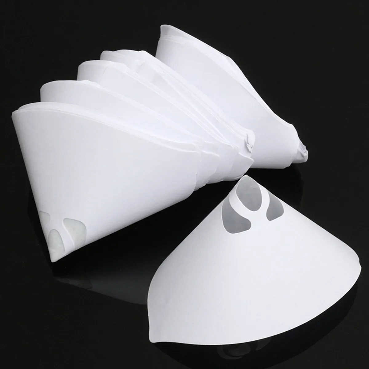 50Pcs/set  Paper Paint Strainers Paper Paint Conical Strainers Mesh Filter Cone Strainer Paint Funnel Car Hopper Assortment  ​