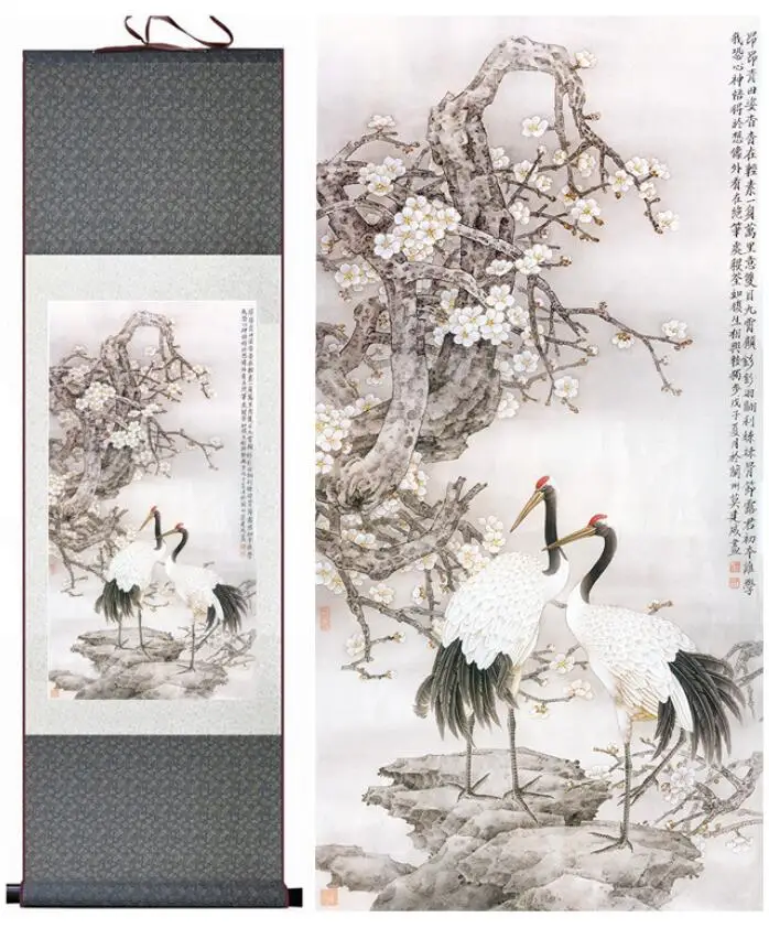 

Crane painting Chinese Art Painting Home Office Decoration Chinese scroll painting crane paintingPrinted painting