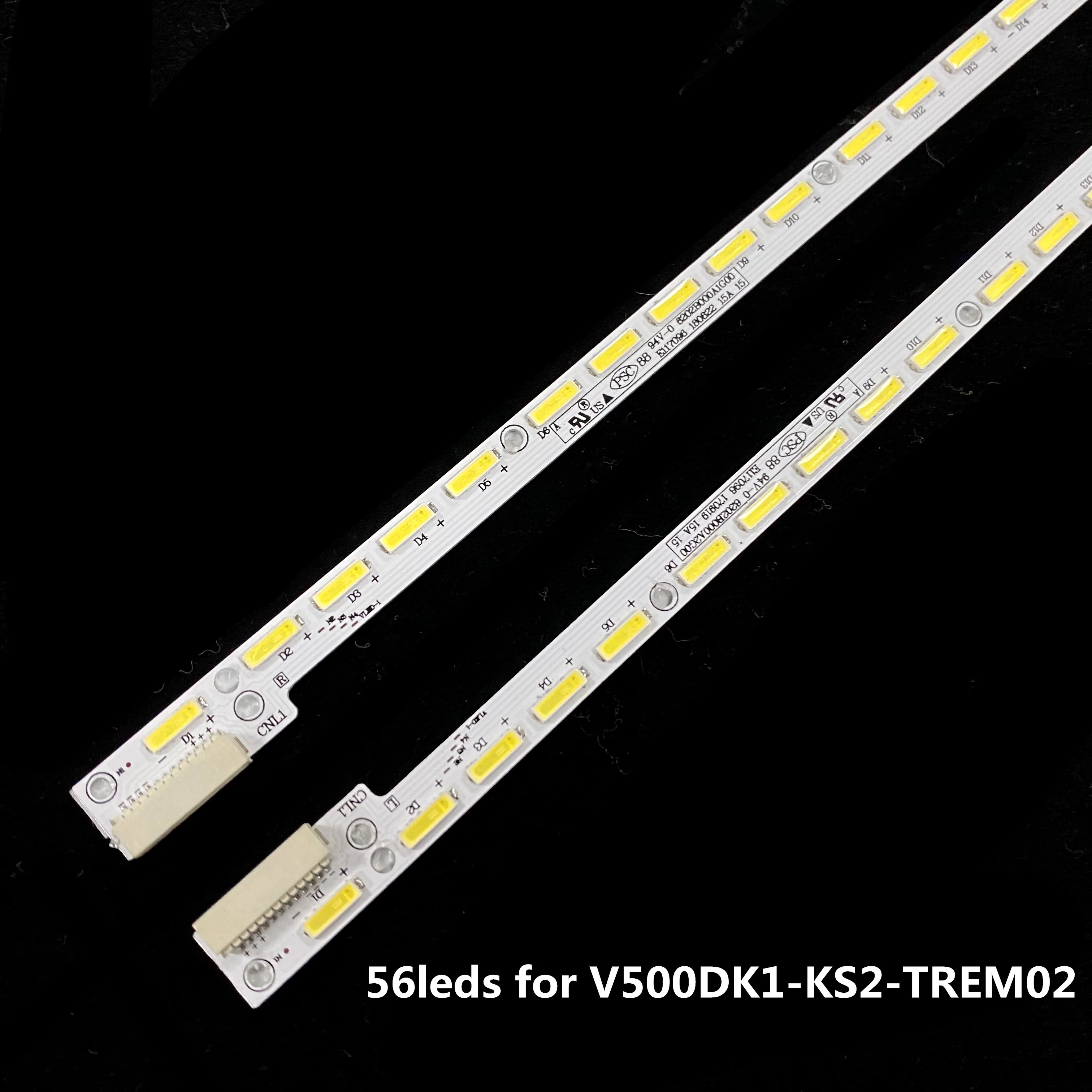 550mm LED Backlight Lamp strip 56leds for V500DK1-KS2-TREM02 E117098 50 inch TV LCD Monitor High light