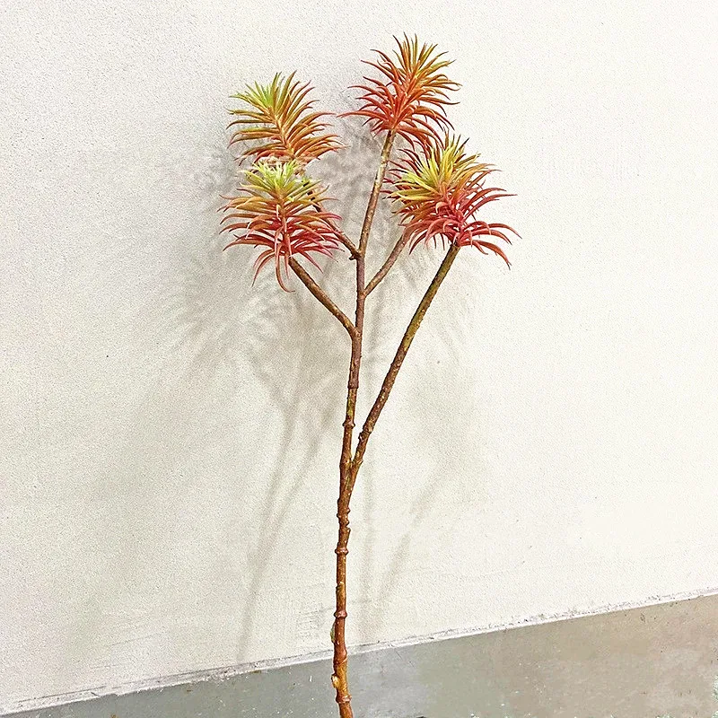 68CM 5Fork Artificial Podocarpus Plants Green Decorative Branches Flower Arrangement And Grass Office Hotel Home Decor Props
