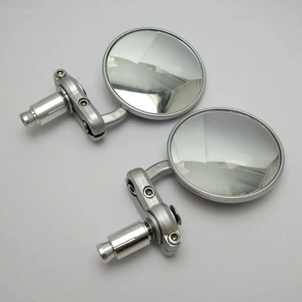 1 Pair 7/8inch Universal Round Handlebar End Motorcycle Rearview Side Mirror