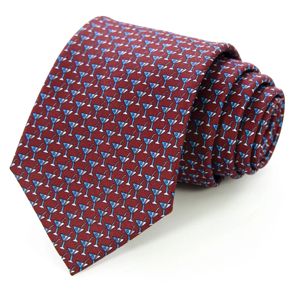 Neue modische Herrenkrawatte mit Print, handgefertigt, 8 cm Seidenkrawatte, Paisley-Blumenmuster, geometrische Krawatte für Geschäft, Party, Hochzeit, Geschenk. – Detail 6